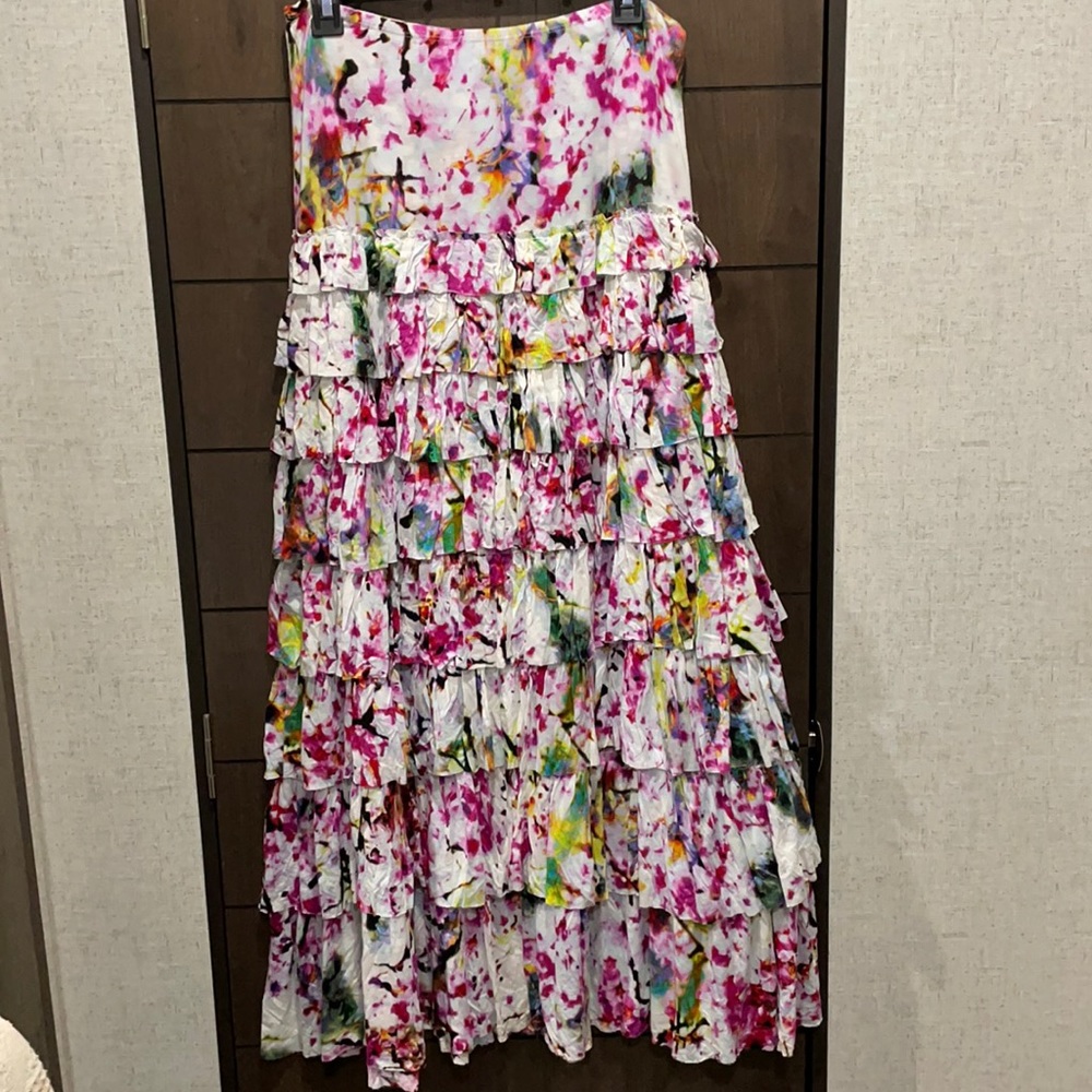 Grace Elements Tiered Ruffle Maxi Skirt Sz. M